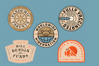 design an original retro badge logo
