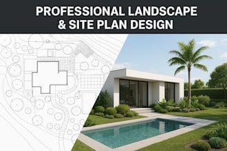 design a professional landscape and architectural site plan