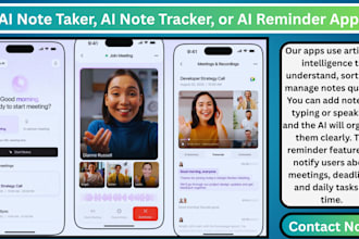 develop ai note taker app, ai note tracker app, ai remainder app