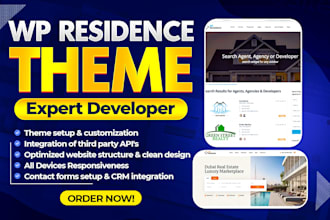 build and customize your wordpress website using the wp residence theme