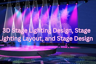 do 3d stage lighting design, stage lighting layout, and stage design