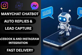 create a facebook and instagram manychat chatbot for sales and lead generation