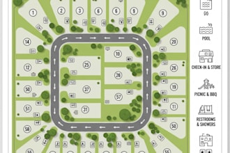 design interactive rv park, campground, and site plan svg maps