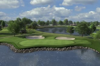 build golf showroom interior, craft modern golf course,mini golf field, terrain