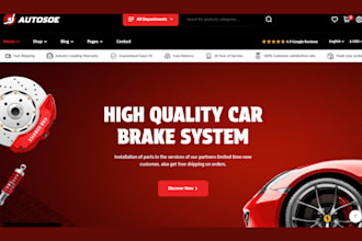build auto part shopify store auto part website automotive website automobile