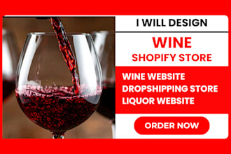 design wine website liquor wine store beverages store wine shopify store