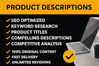 write SEO optimized product descriptions with keyword research
