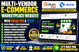build multi vendor ecommerce marketplace website multivendor with dokan pro wcfm
