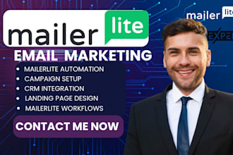 setup mailerlite campaign management mailerlite landing page CRM integration