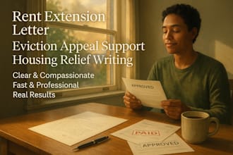 write hardship letter for rent extension, eviction appeal, or housing support