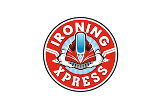 design spotless train inspired logo for ironing press