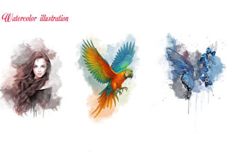 create a attractive water color illustration for your needs