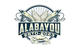 create original pleasant lovely sea food logo in my style