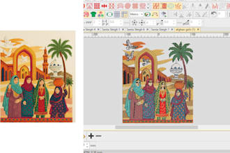 customize digital embroidery for design for apparel and logo