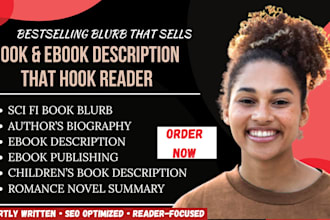 write, edit bestselling book blurb, ebook description for your sci fiction novel
