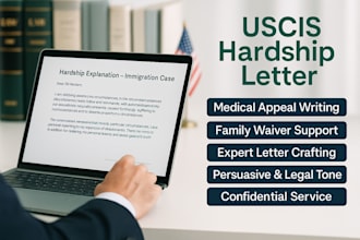 write a hardship letter for immigration, medical, or family based exception