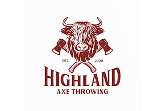 design fantastic kick axe logo for our axe throwing venue