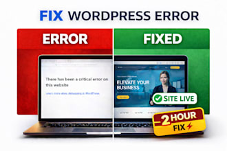fix wordpress critical error or white screen issue fast