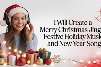create a merry christmas jingle, festive holiday music, and new year song