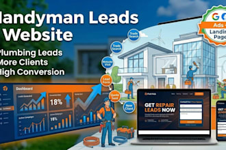 generate handyman plumbing and maintenance leads, ads setup and build website