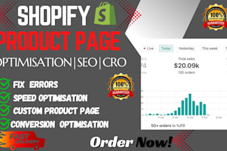 shopify seo and optimize product pages to increase sales