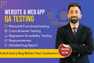 do website QA testing and report bugs professionally