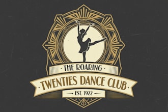do dance studio vintage logo design with express delivery