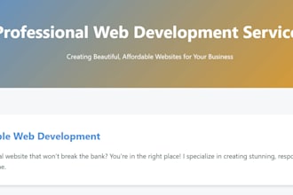create a website for you cheap but professional