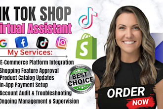 be your tiktok shop virtual assistant tiktok shop dropshipping tiktok shop va