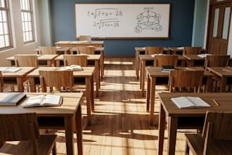 do school interior design,  lecture room, library, hostel, school hall, office