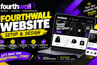 setup and design your fourthwall creator store and merch website