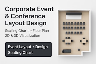 design corporate event seating charts and conference layouts