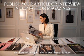 publish your article or interview on fashion magazine