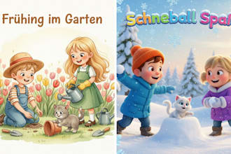 aquarell kinderbuchillustration und buchillustration für bilderbuch