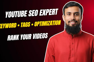 be your youtube SEO expert to rank your videos