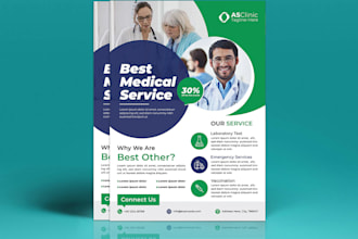 design clinic dental pharmacy healthcare medical flyer, poster, brochure design