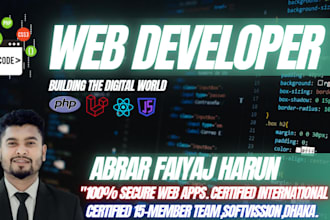design a custom and secure PHP laravel  web application