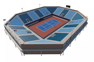 design tennis court 3d padel court 3d tennis court badminton court 3d stadium