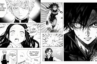 draw manga comic page shonen manhwa comic book art light novel comic artist