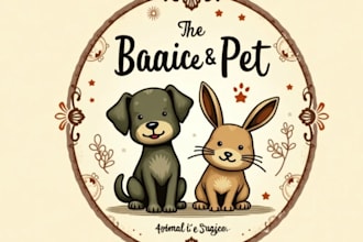 high quality vintage animal and pet logo