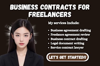 draft and review business contracts for freelancers and small businesses