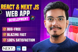 do pro web app development, expert react next js developer
