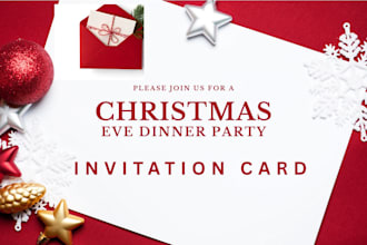 design a stunning christmas invitation or holiday card that wows your guests
