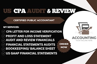 audit review financial CPA US, CPA letter, bookkeeping