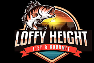 make a fishing, hunting, and adventure logo