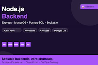 build a scalable nodejs backend with database
