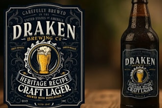 do a  custom product, bottle, and jar label design