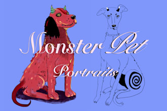 draw your pet as a little monster