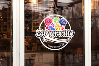 do sweets bbq bakery pizza food logo cartoon for business restaurant brands