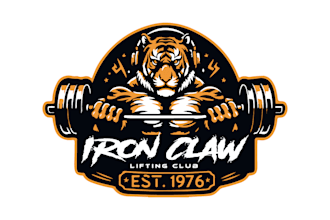make unique modern gym fitness logo design  professional branding